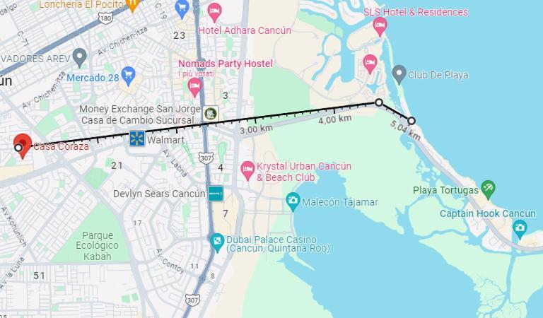 Casa Coraza Leilighet Cancún Eksteriør bilde